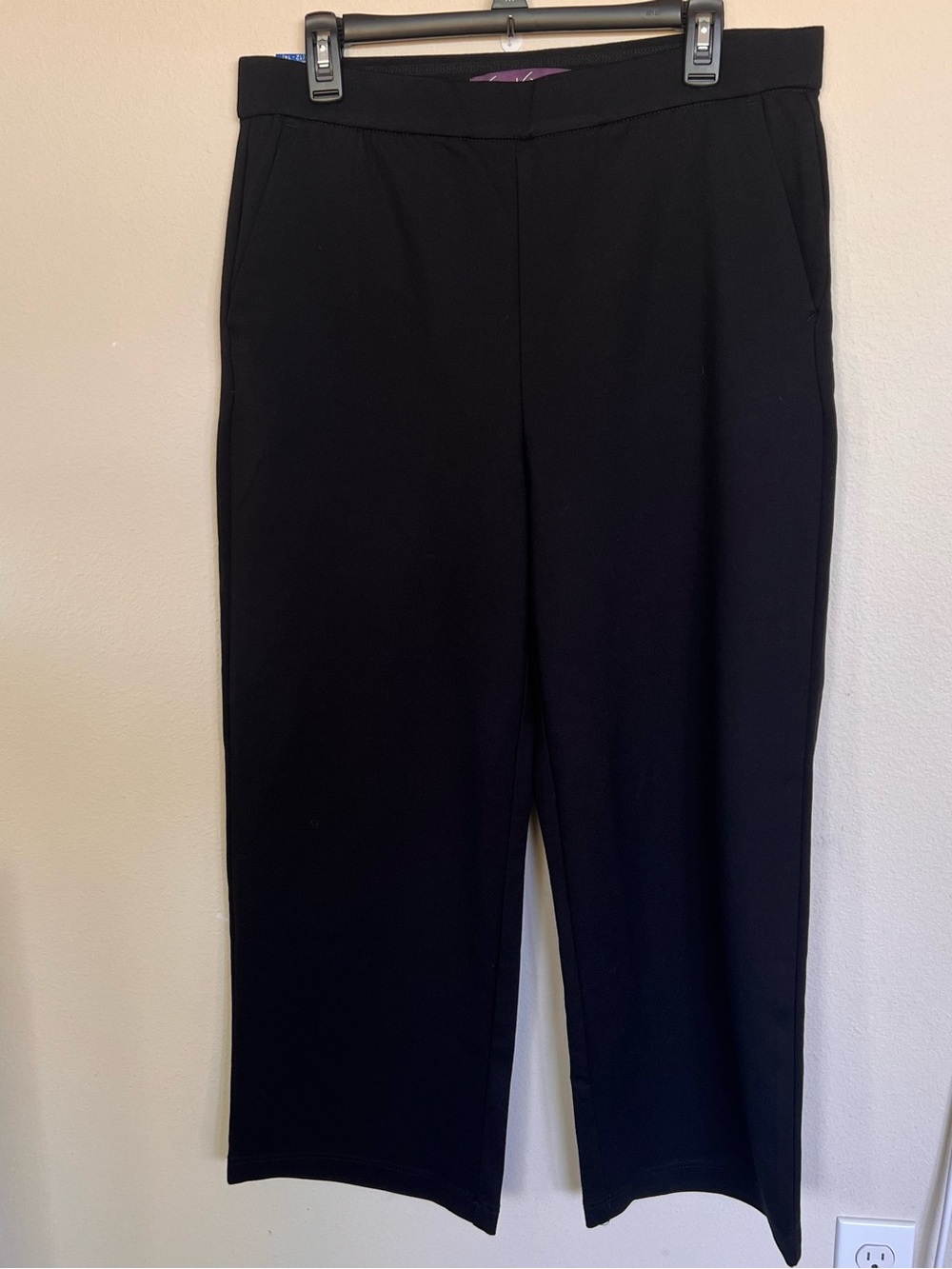 Gloria Vanderbilt Black Pull-On Ankle-Length Pants - Large